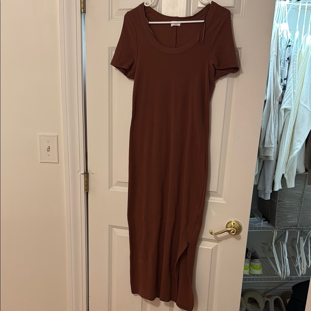 Cotton On Brown Sheath Midi Dress